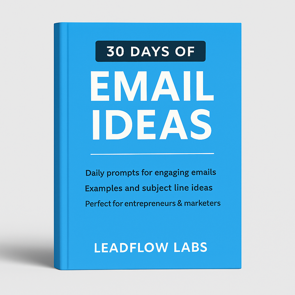 30 Days of Email Ideas